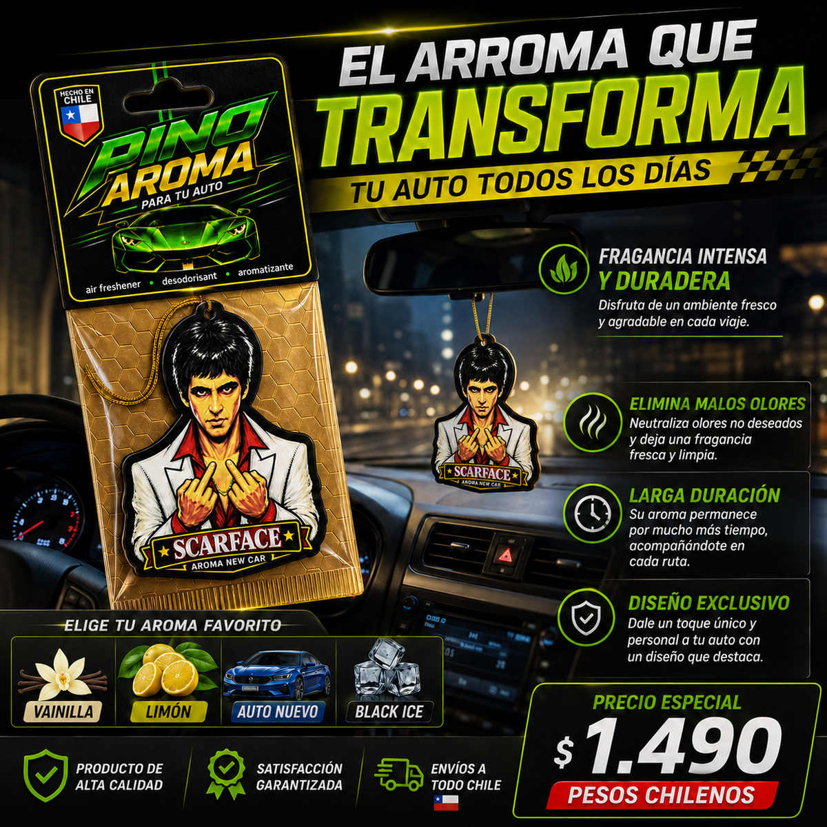 Ambientadores para auto personalizados