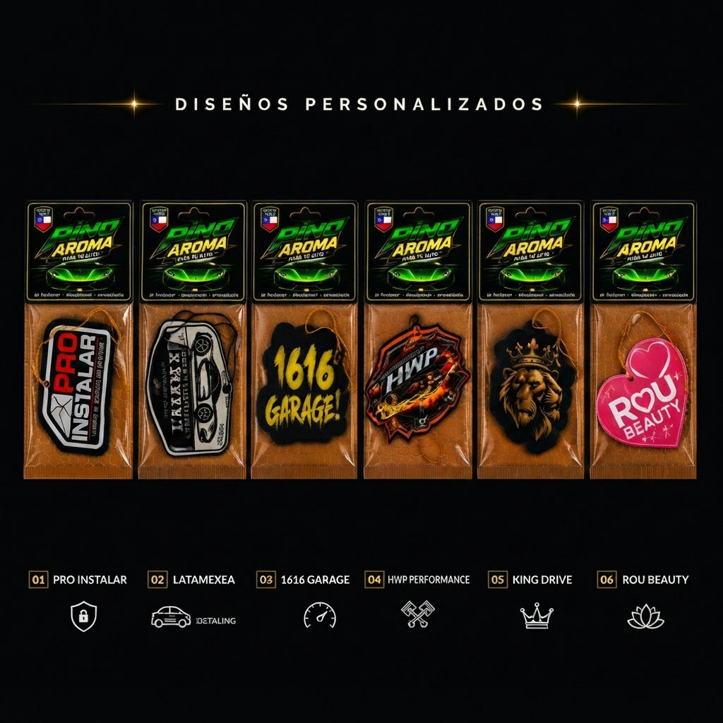 Ambientadores para auto personalizados