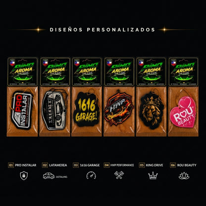 Ambientadores para auto personalizados